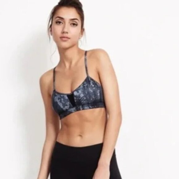 ALO Yoga Other - Alo Yoga Goddess Strappy Bra in Black Gray Python Small